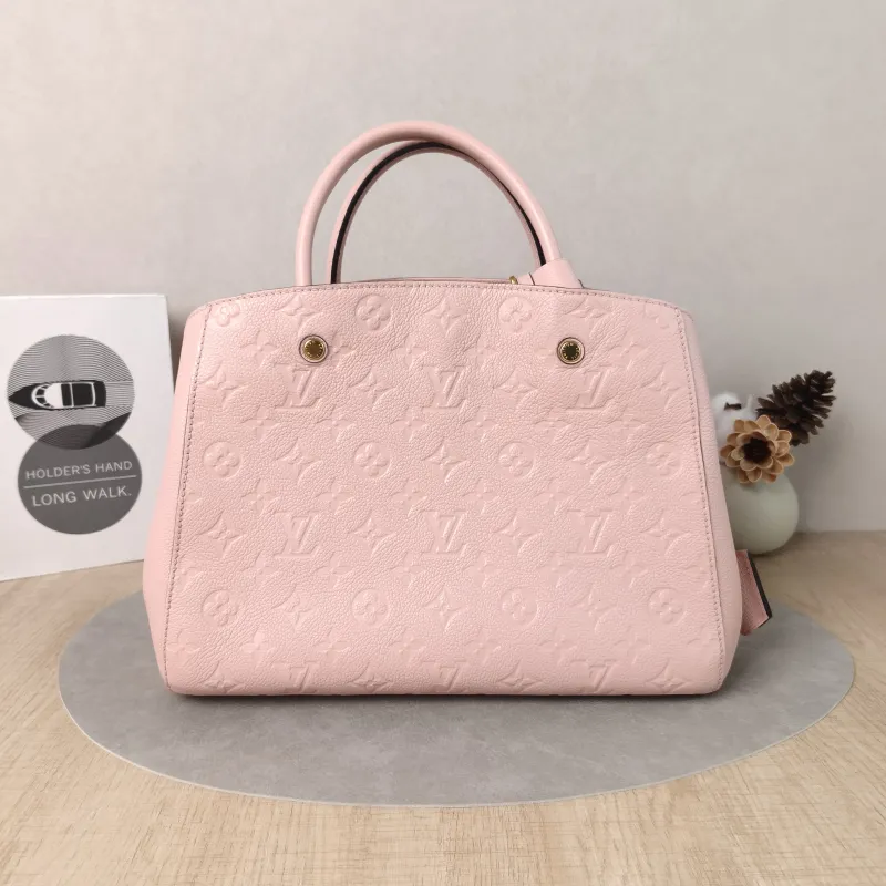Louis Vuitton Top Handle Bag Montaigne Pink Calfskin BB29 × 13 × 20 cm — cover view 3 of 6