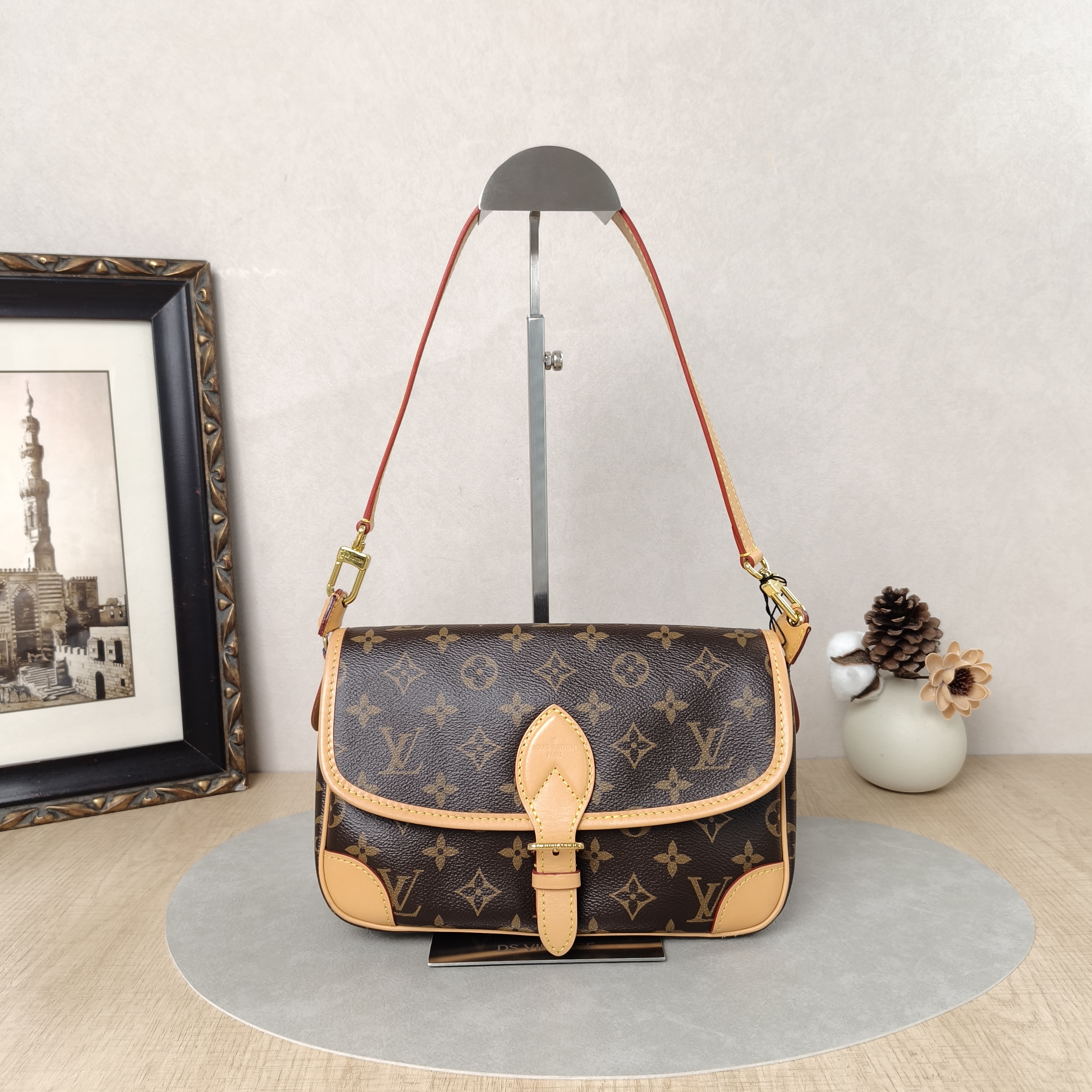 Louis Vuitton Crossbody Bag Diane Baguette Bag Shoulder Strap PVC Small24 × 9 × 15 cm