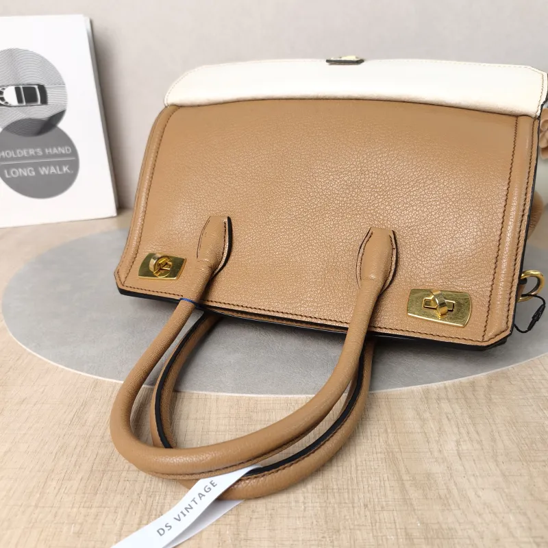 Miumiu Top Handle Bag Top Handle Bag Brown · White Lambskin One Size28 × 14 × 24 cm — detail view 10 of 14