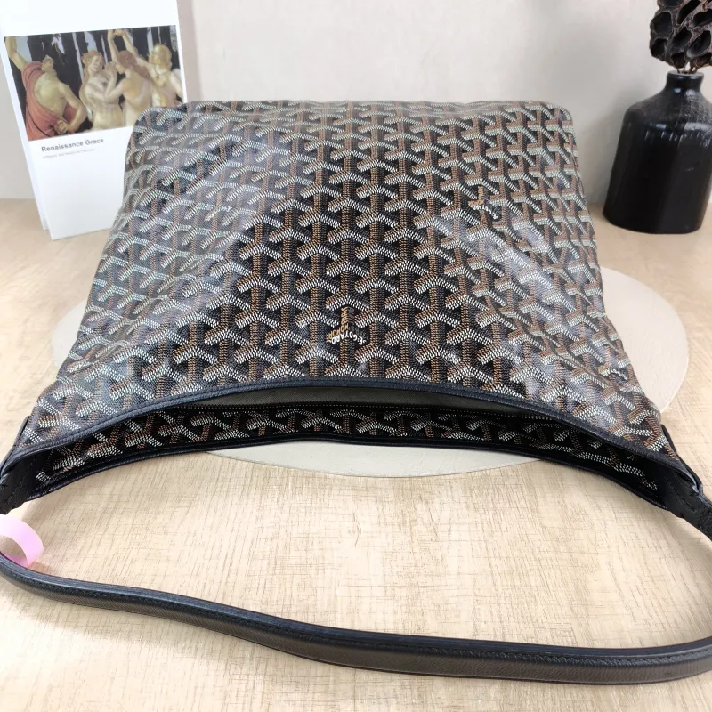 GOYARD Shoulder Bag Boheme Hobo​ Black ine Canvas Small 43 × 14 × 27 cm — detail view 11 of 14