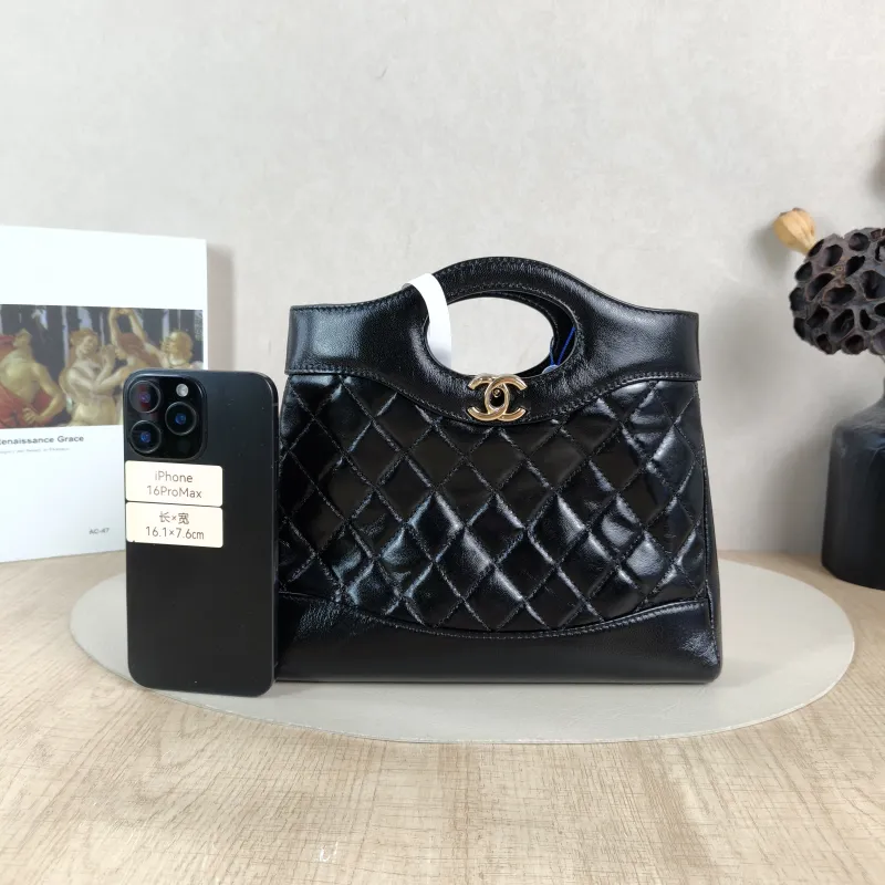 Chanel Crossbody Bag 31Bag Black Waxed Leather Mini 23 × 5.5 × 22 cm — cover view 2 of 6