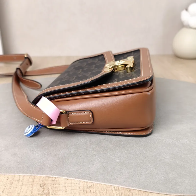 CELINE Crossbody Bag Teen Triomphe Monogram PVC Small 18.5 × 7 × 13.5 cm — detail view 3 of 12