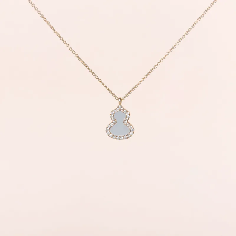 Qeelin Necklace Wulu Collection Necklace Diamond18KR ose Gold One Size 40cm