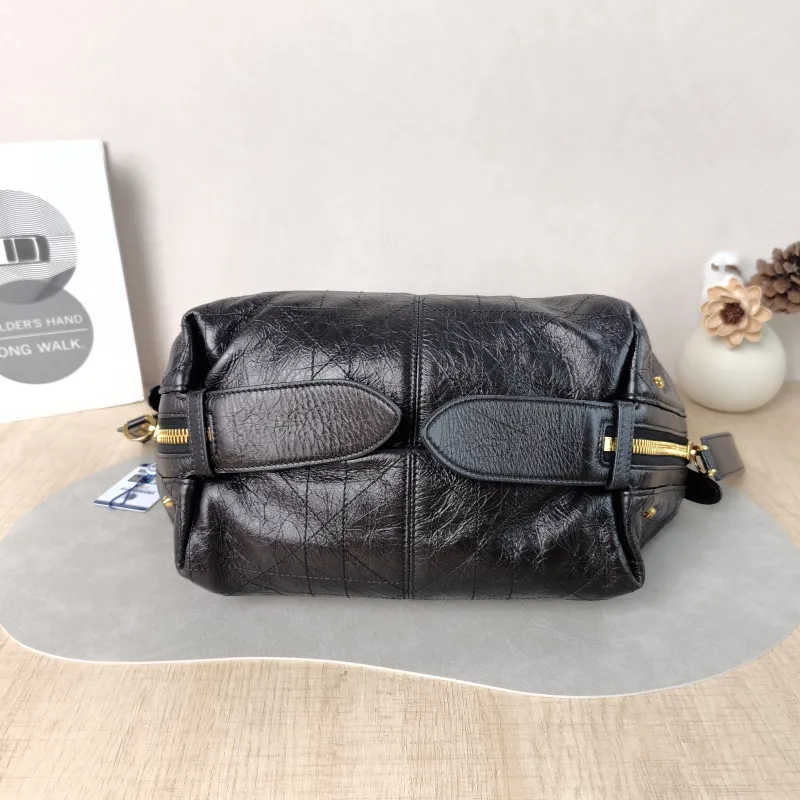 DIOR Shoulder Bag D-Journey Shoulder Bag Hobo Black Calfskin Small 25.5 × 14 × 14.5 cm — cover view 6 of 6