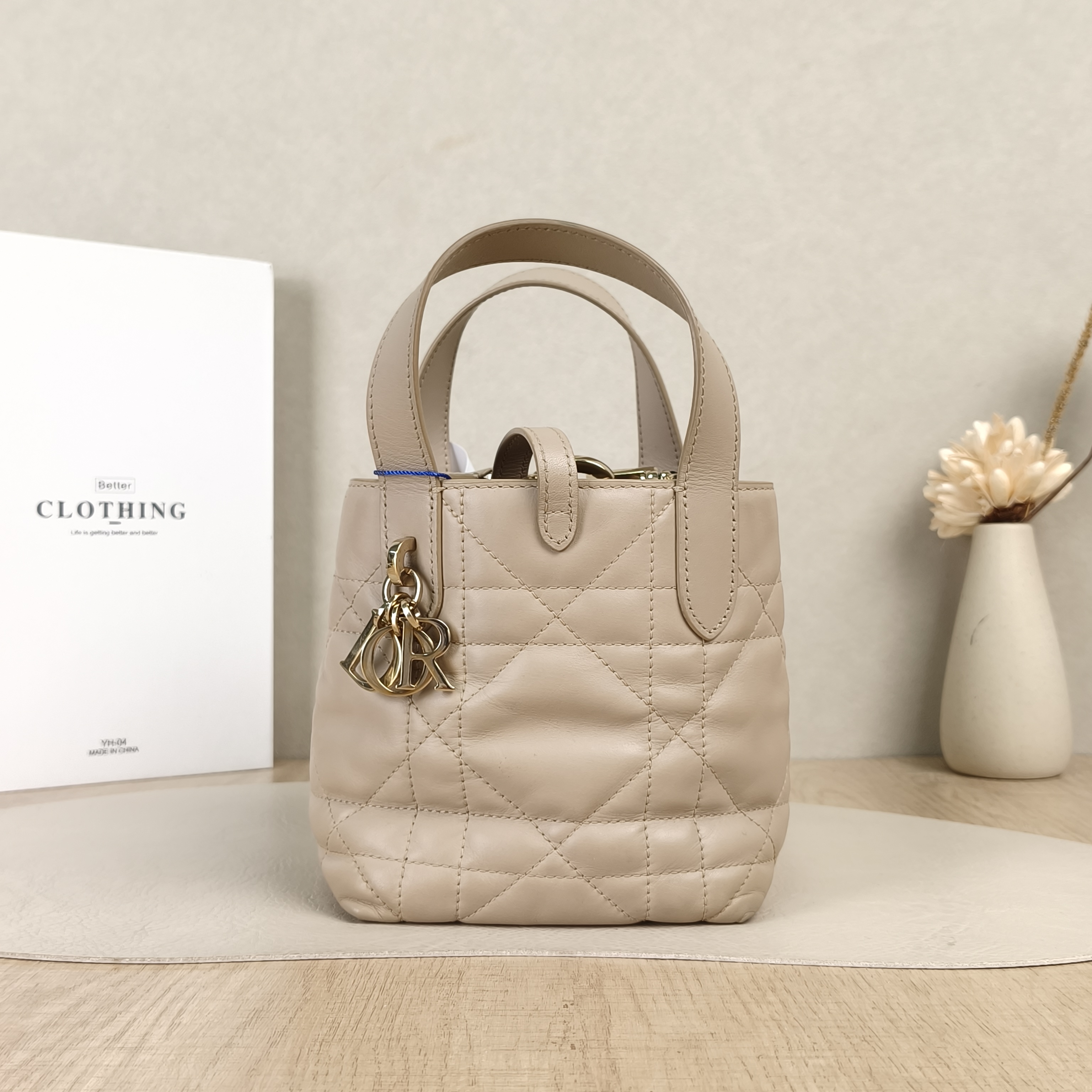 DIOR Top Handle Bag TOUJOURS Edition Calfskinmini13 × 12 × 15 cm