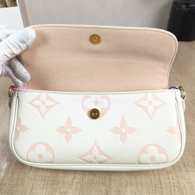 Louis Vuitton Crossbody Bag IVY White · Pink Empreinte Embossed Calfskin Small 23.5 × 4.3 × 12 cm — detail view 3 of 12