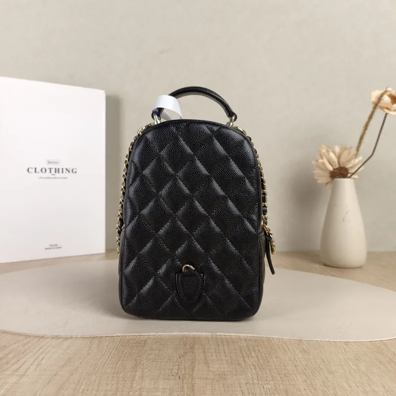 Chanel Backpack mini Backpack Collection Black Grained Calfskin One Size13 × 9 × 18 cm — cover view 4 of 5