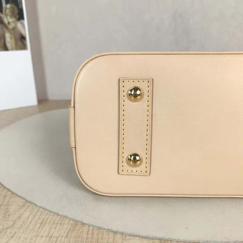 Louis Vuitton Top Handle Bag Alma BB Yellow White Canvas BB 23.5 × 11.5 × 17.5 cm — detail view 6 of 13