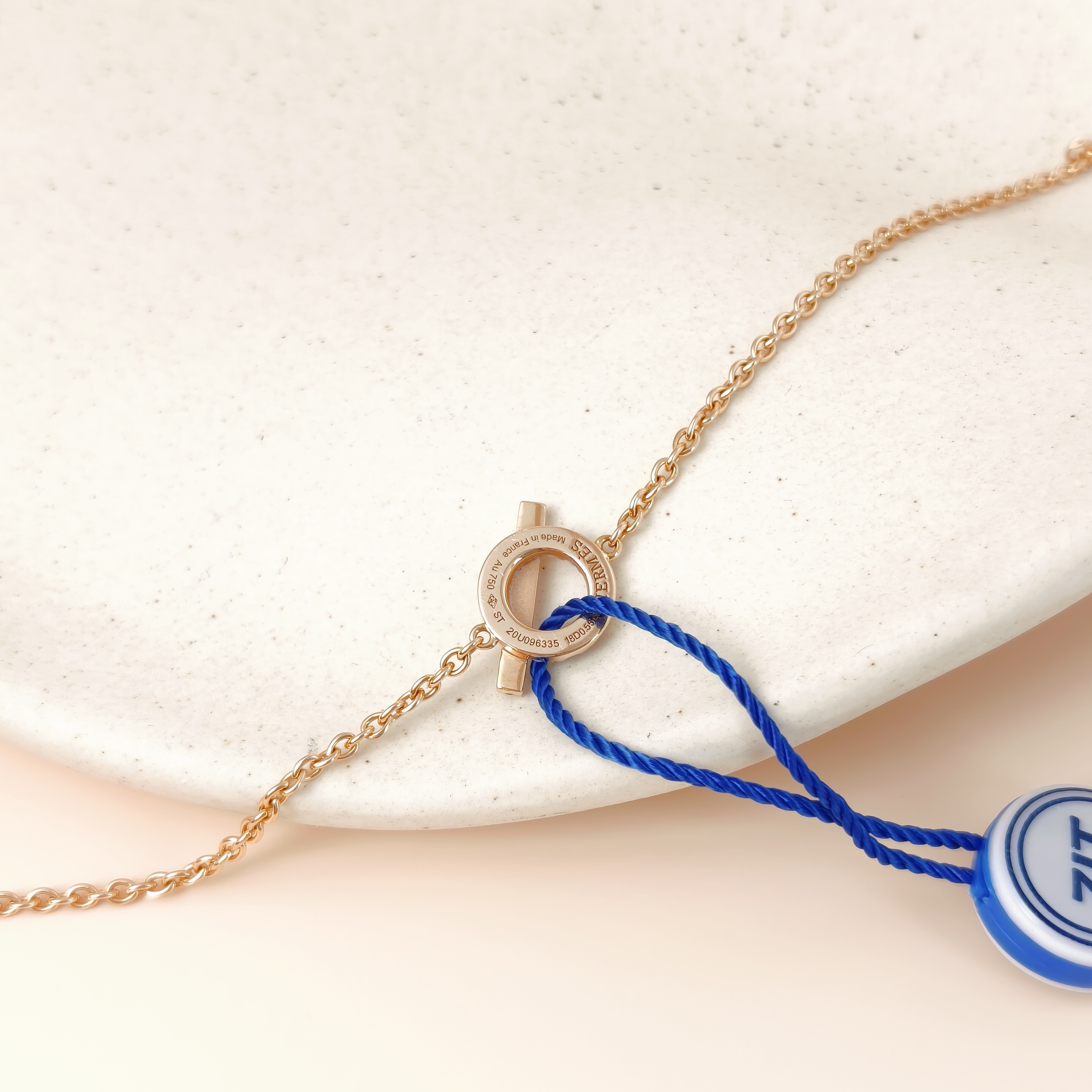 Hermès Bracelet Finesse QP avé Diamond Bracelet Rose Gold Diamond18KR ose Gold One Size17cm — cover view 9 of 10