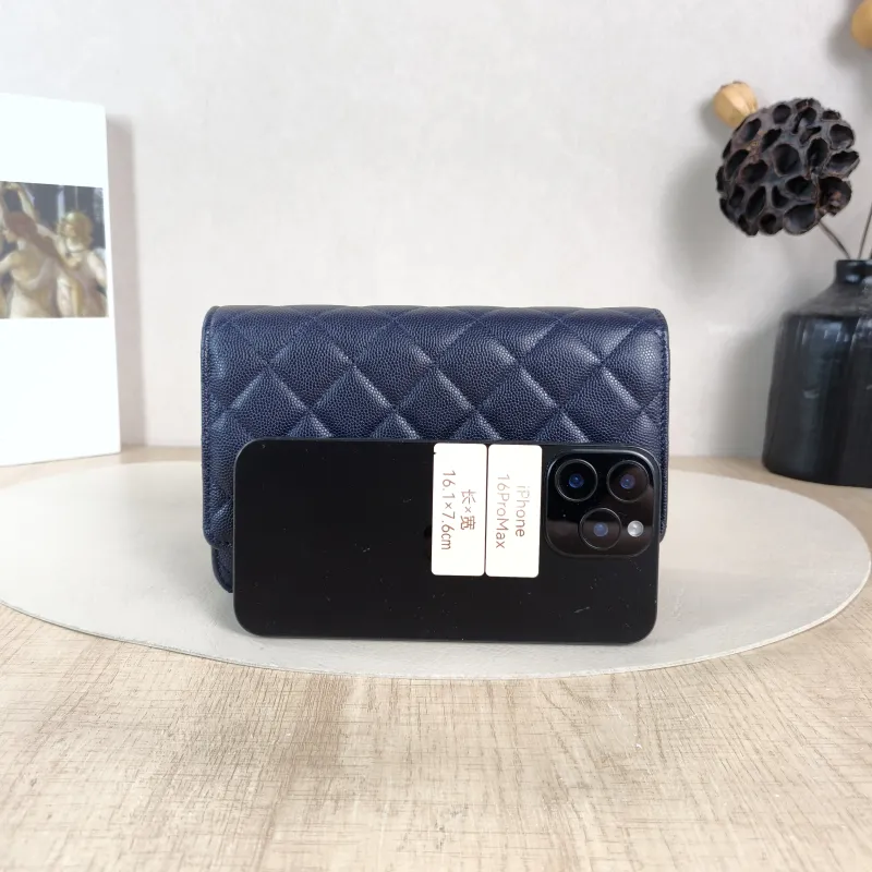Chanel Crossbody Bag Classic Flap WOC CF WOCWOC Bag c Grained Calfskin One Size 19.2 × 3.5 × 12.3 cm — cover view 6 of 6