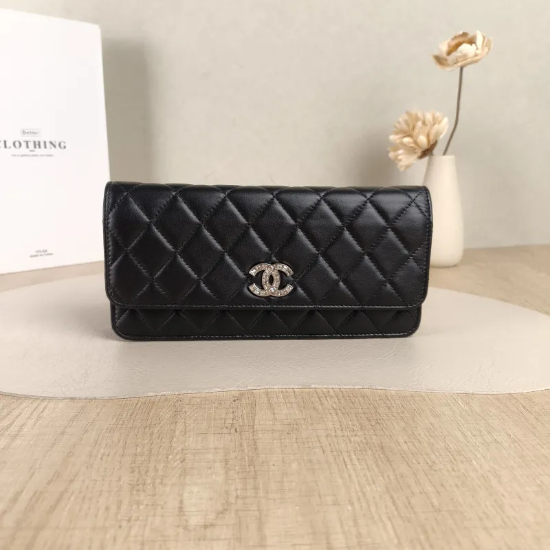 Chanel Shoulder Bag Baguette Bag Black Lambskin One Size22 × 4 × 11 cm