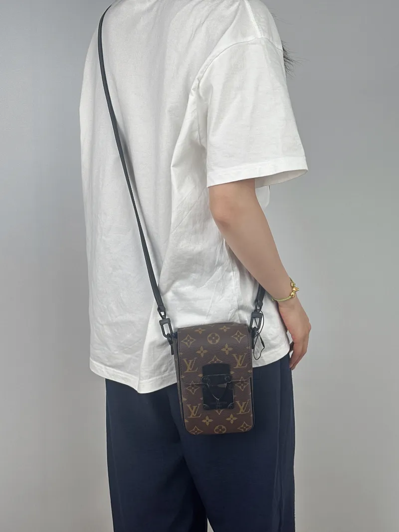 Louis Vuitton Crossbody Bag S-Lock Vertical Box Monogram PV Cmini12 × 7 × 19 cm — on-model view 2 of 2