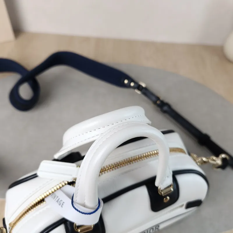 DIOR Crossbody Bag Vibe Bowling White CC alfskin Mini 17.5 × 8 × 10.5 cm — detail view 8 of 12