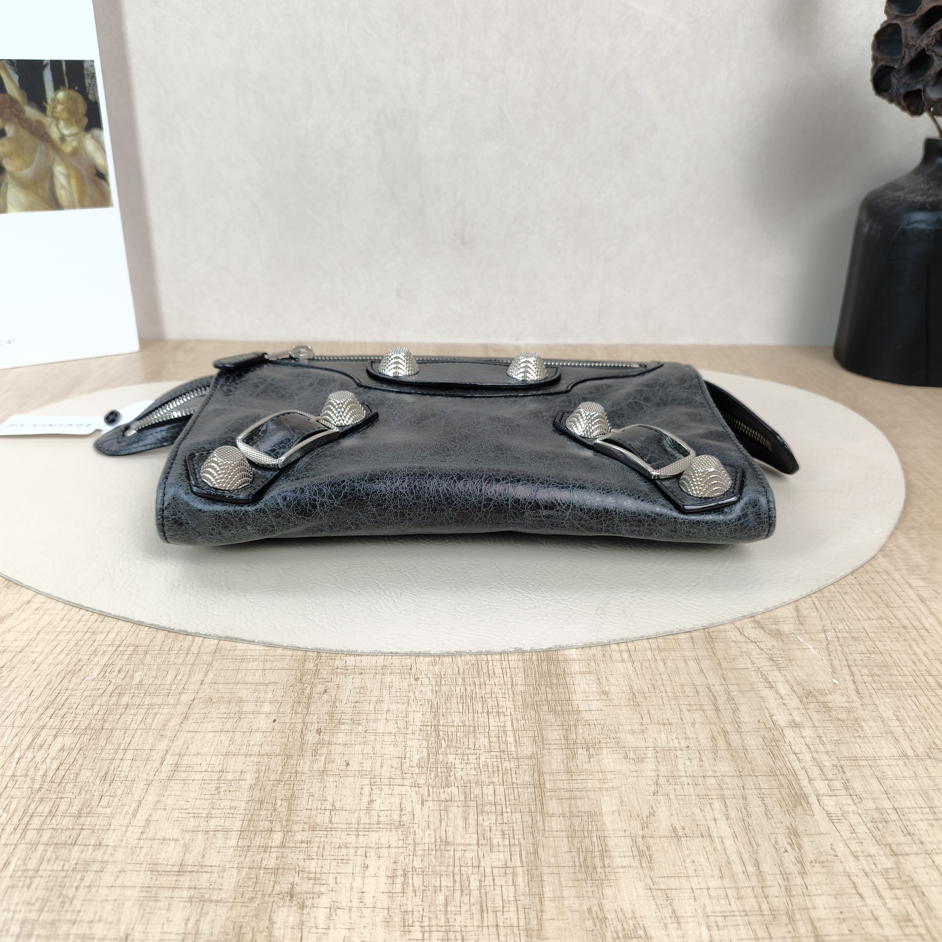 BALENCIAGA Clutch Clutch Black Lambskin One Size24 × 3 × 17 cm — cover view 4 of 5