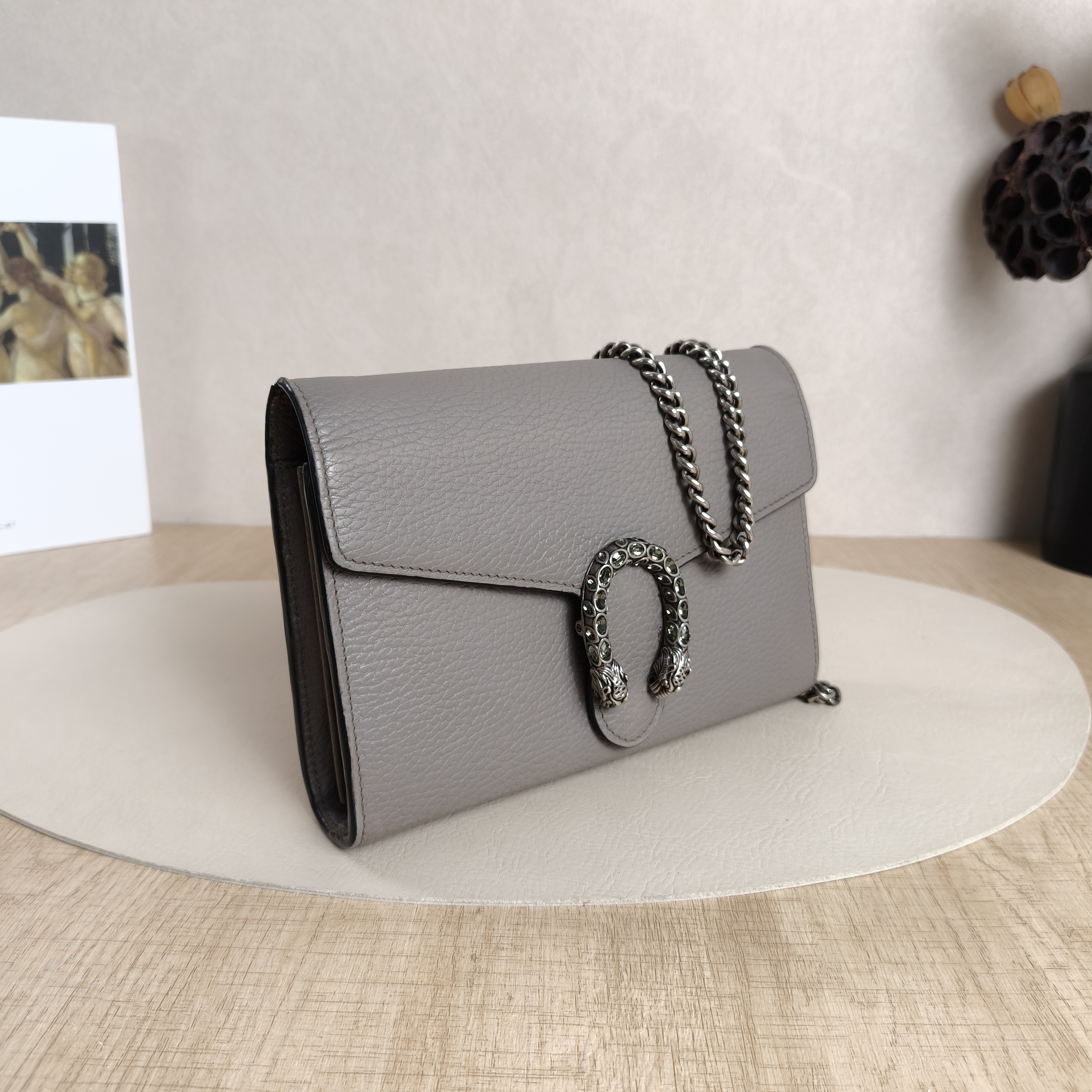 GUCCI Crossbody Bag Dionysus woc Grey Calfskin One Size20 × 5 × 13 cm — cover view 5 of 11