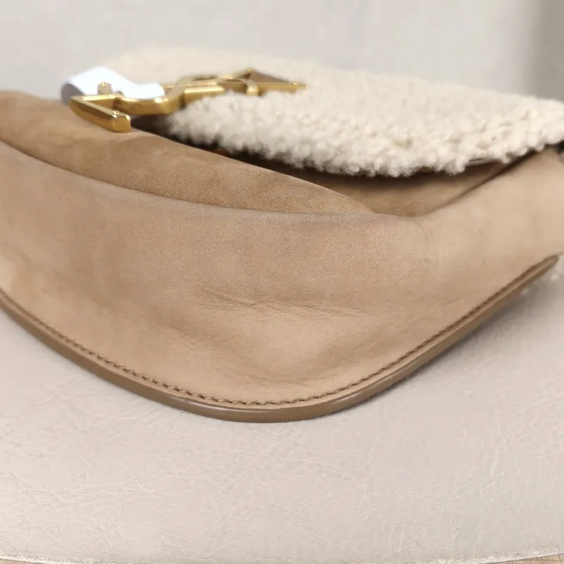SAINT LAURENT Shoulder Bag Kaia Brown Suede · 17 × 6 × 16 cm — detail view 6 of 11