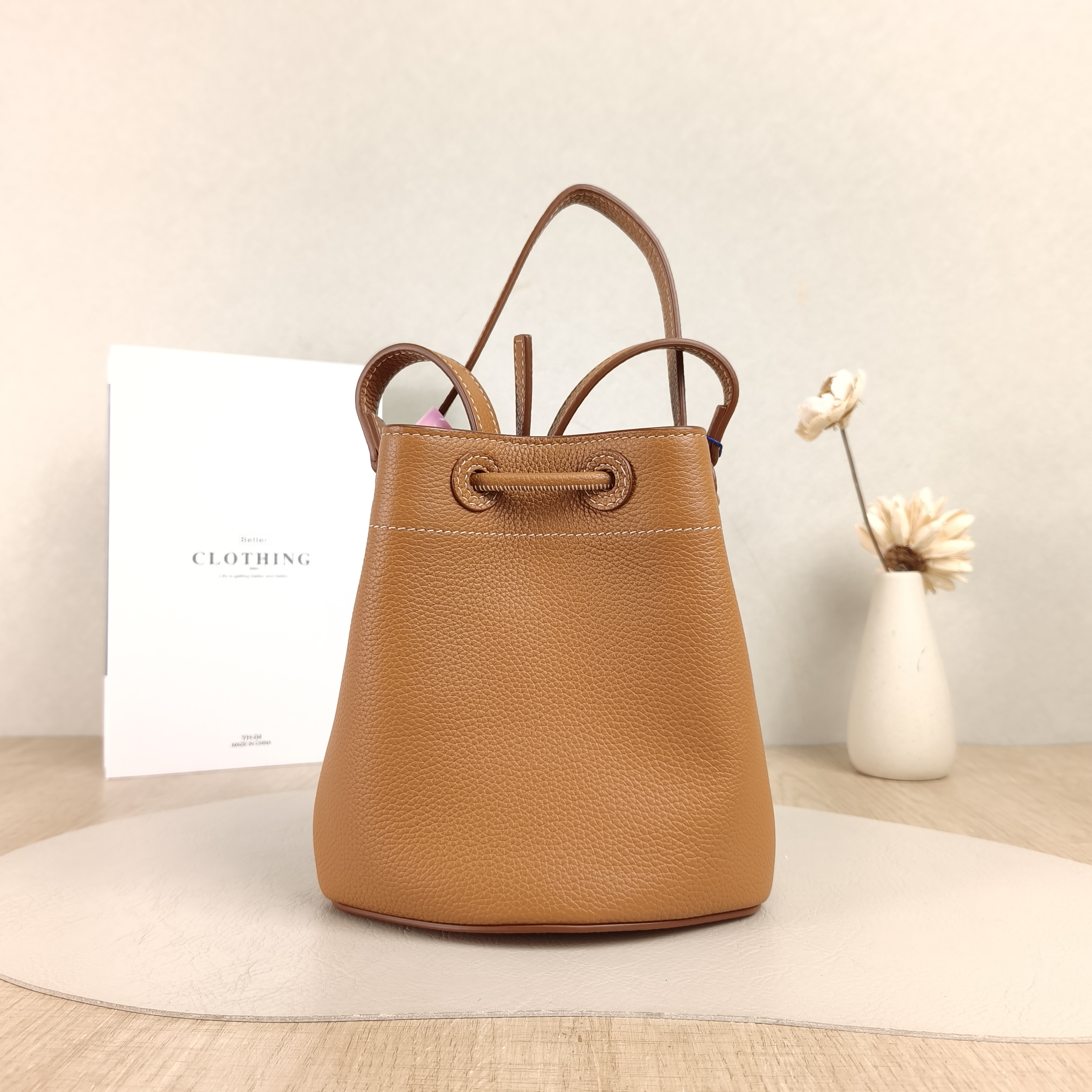 BURBERRY Crossbody Bag Bucket Bag Brown Calfskin One Size17 × 11 × 8 cm — cover view 2 of 5