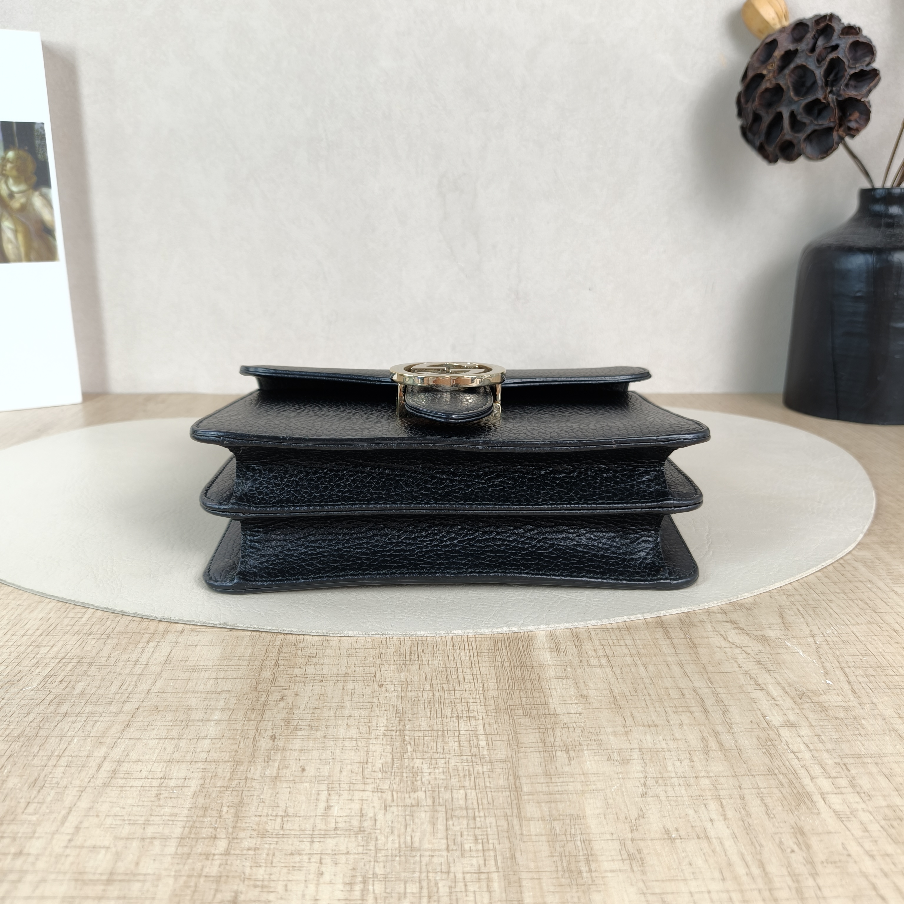 GUCCI Crossbody Bag g Collection Black Calfskin Small20 × 9 × 16 cm — cover view 4 of 5