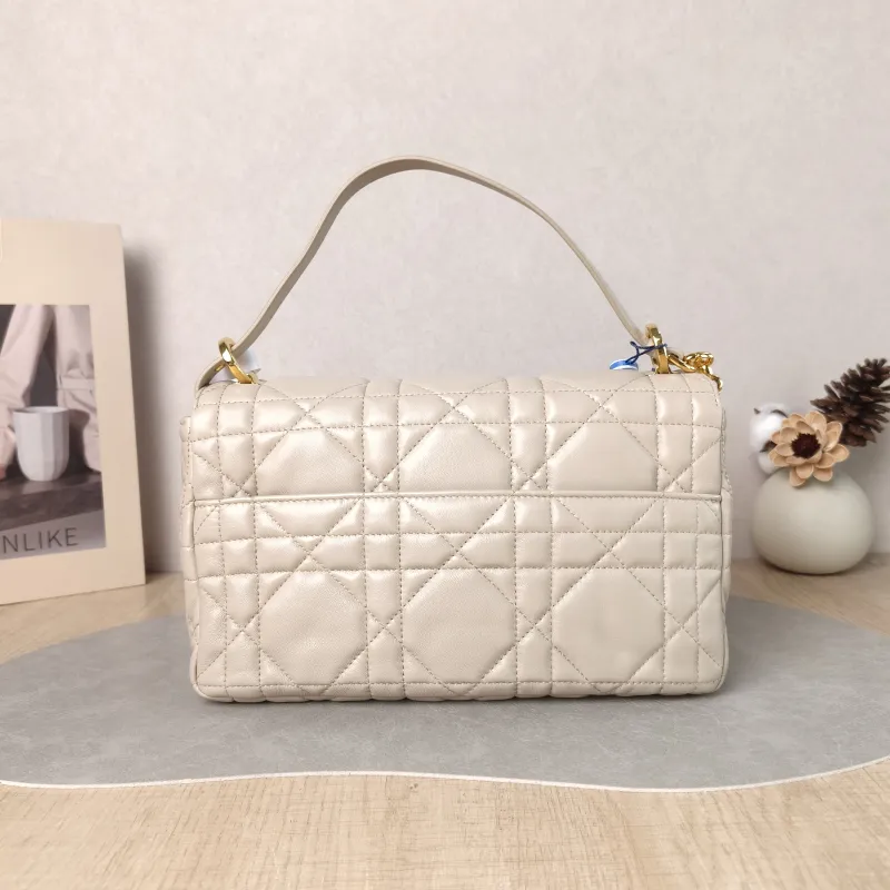DIOR Crossbody Bag Caro Chain Bag Taupe Lambskin Medium 25.5 × 9 × 15.5 cm — cover view 5 of 6