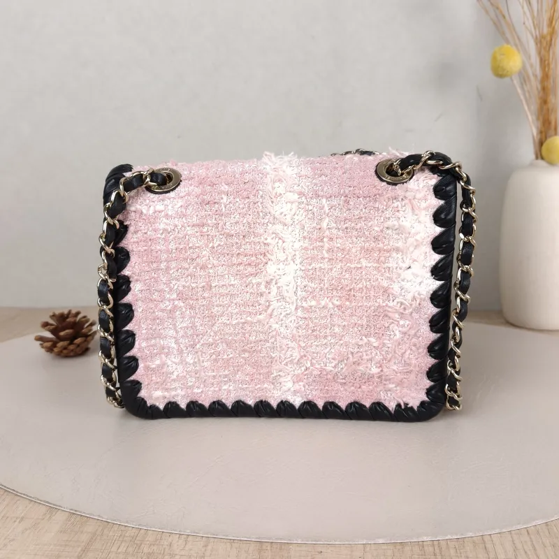 Chanel Crossbody Bag 22c Woven Pink One Size 19 × 5 × 15 cm — cover view 2 of 5