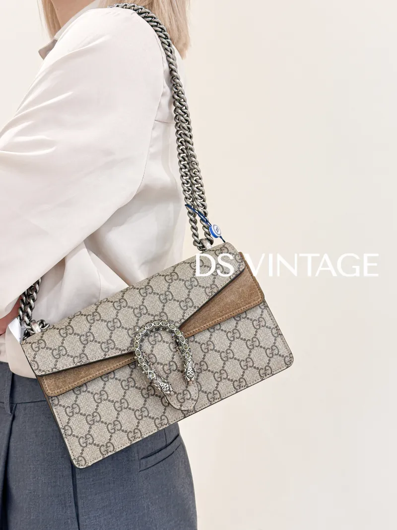 GUCCI Shoulder Bag Dionysus Monogram PVC Medium28 × 9 × 17 cm — on-model view 1 of 3