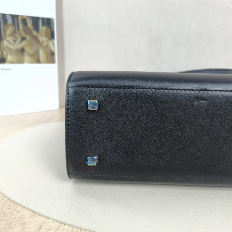 DELVAUX Crossbody Bag Tempete Top Handle Bag Black Calfskin Medium27.5 × 9 × 23 cm — detail view 7 of 14