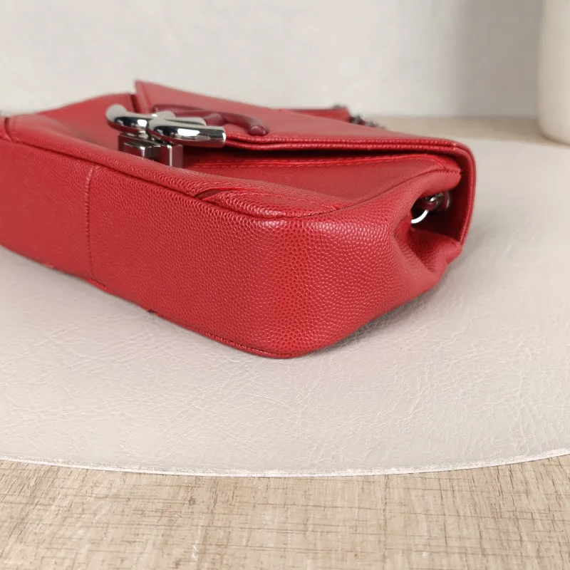 Chanel Crossbody Bagcf Collection Crossbody Bag Red Calfskinmini18 × 4 × 11.5 cm — detail view 10 of 13