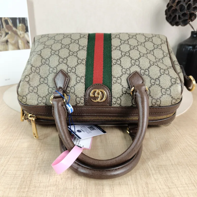 GUCCI Top Handle Bag Ophidia Monogram PVC Medium 25 × 14 × 17 cm — detail view 1 of 11