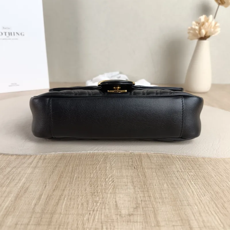 GUCCI Crossbody Bag GG Marmont Small Marmont 22Black CC alfskin Small22 × 6 × 13 cm Conditioned — cover view 5 of 5