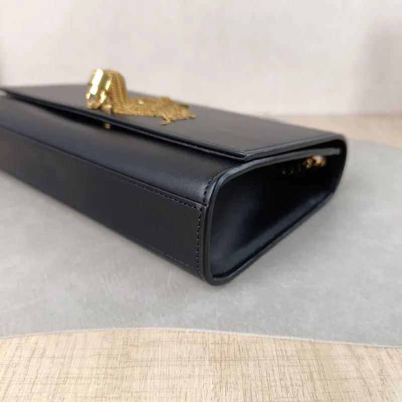 SAINT LAURENT Crossbody Bag KATE Edition Black Calfskin Medium 24 × 5.5 × 14.5 cm — detail view 6 of 13
