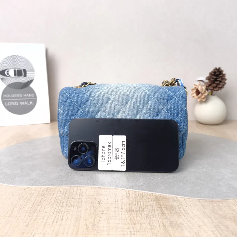 Chanel Crossbody Bag Classic Flap Large Mini CF Mini Blue mini 20 × 6 × 12 cm — cover view 3 of 5