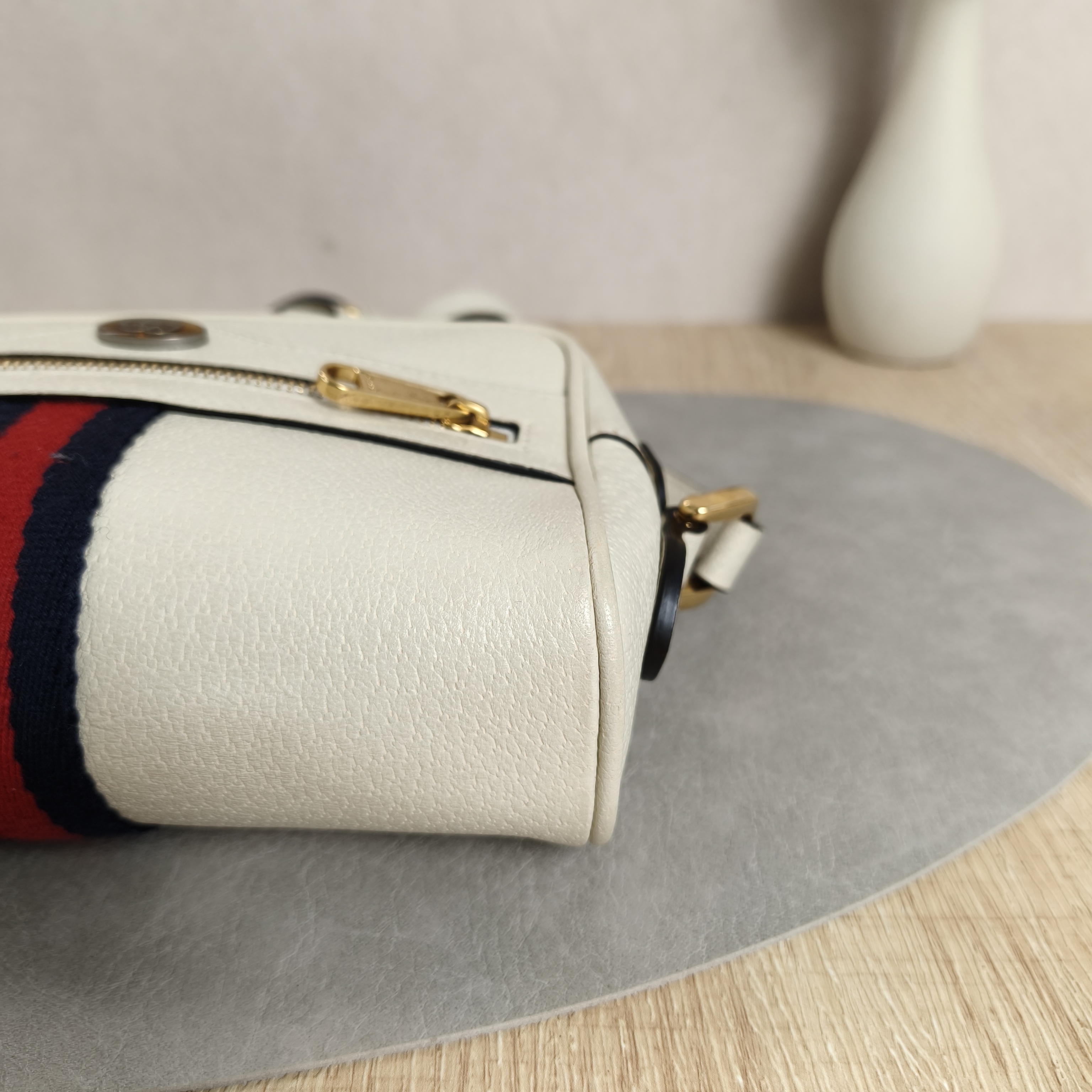 GUCCI Ophidia Camera Bag Mini White Calfskin · 17.5 × 5.5 × 12 cm — cover view 2 of 10