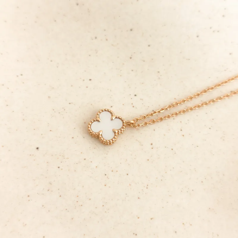 Van Cleef & Arpels Necklace Sweet Alhambra Alhambra Collection Necklace Pearl · White Mother-of-Pearl 18KY ellow Gold Sweet Mini 40cm — cover view 7 of 7