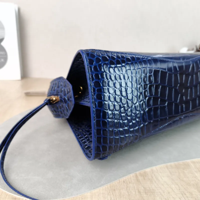 BALENCIAGA Crossbody Bag Neo Classic Blue Calfskin Small 33 × 15.5 × 21 cm — detail view 10 of 13
