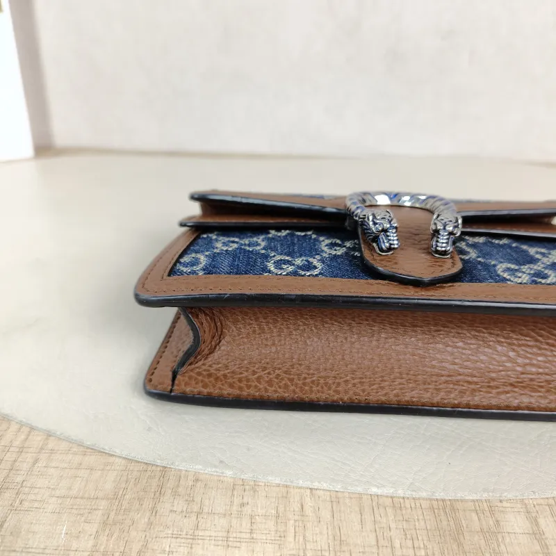 GUCCI Crossbody Bag Dionysus Blue Mini 16.5 × 4.5 × 10 cm — detail view 9 of 12