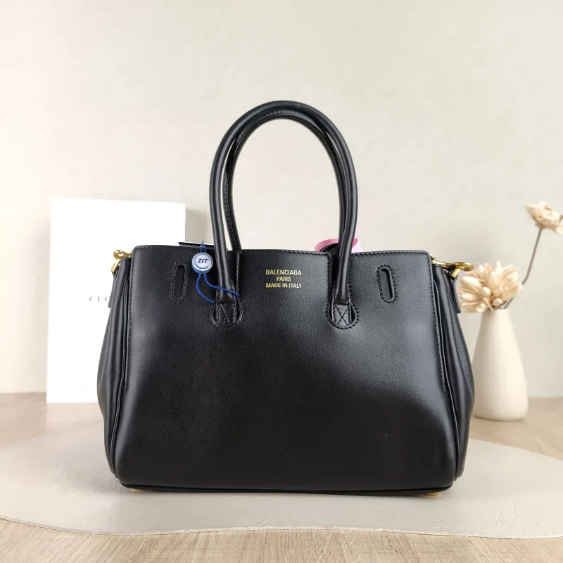 BALENCIAGA Crossbody Bag Bel air Black Calfskin Mini 23.5 × 8 × 17 cm — cover view 3 of 5