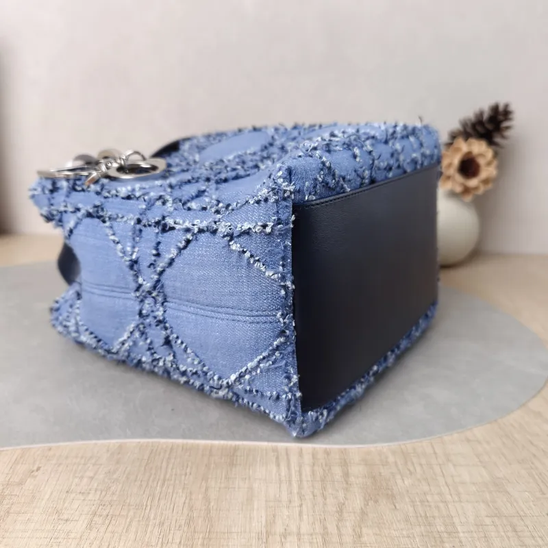 DIOR Top Handle Bag TOUJOURS Edition Blue Small 18.5 × 12 × 18.5 cm — detail view 6 of 14