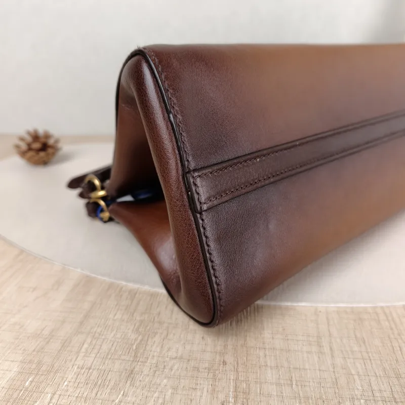 PRADA Shoulder Bag Shoulder Bag Brown Calfskin One Size 32 × 12 × 15 cm — detail view 11 of 12