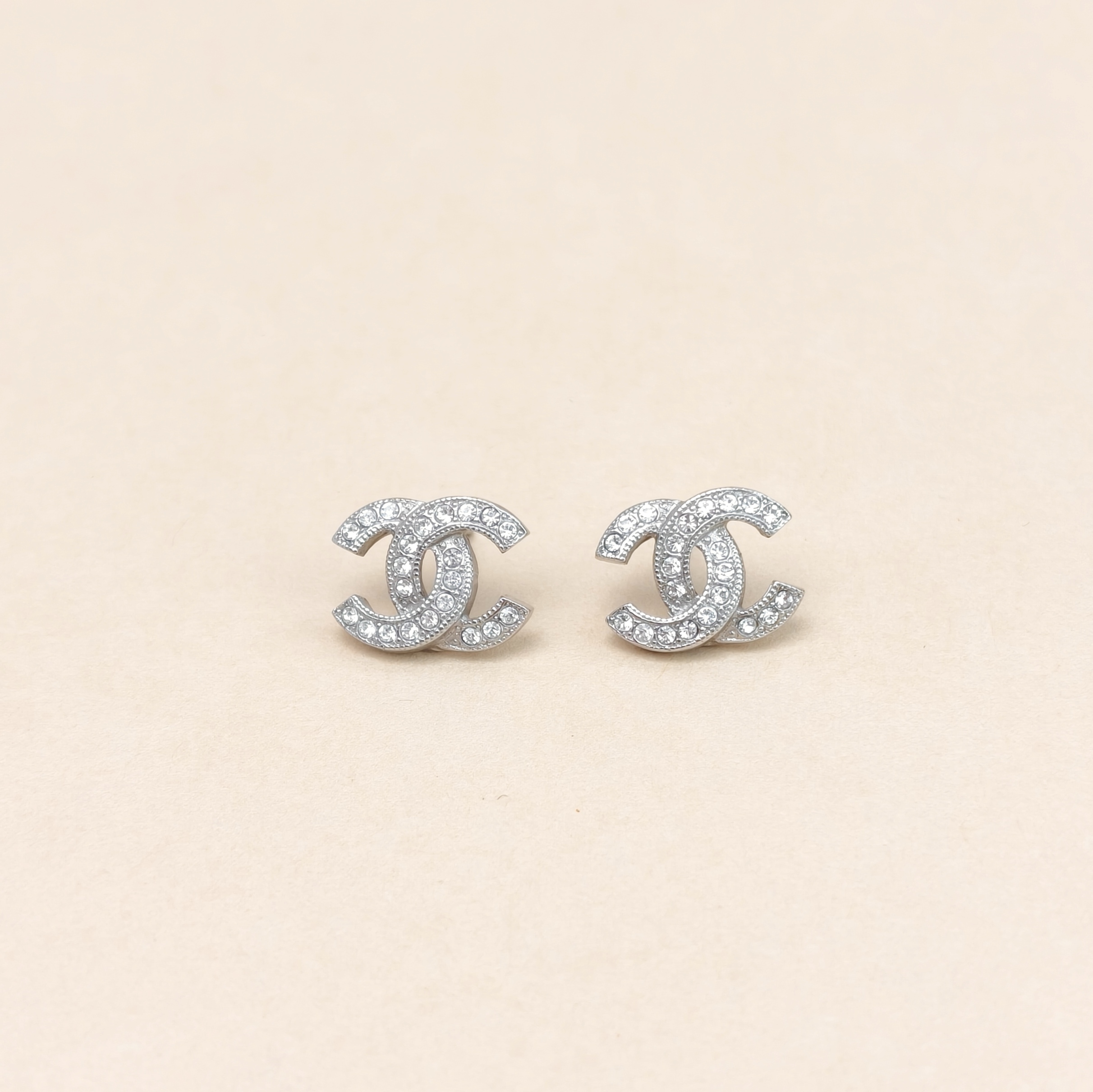 Chanel Earrings C Earrings Silver One Size