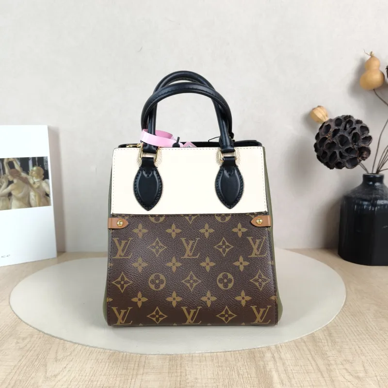 Louis Vuitton Top Handle Bag Fold Tote Colorblock PVC · Calfskin Small 20 × 18 × 22 cm — cover view 5 of 5