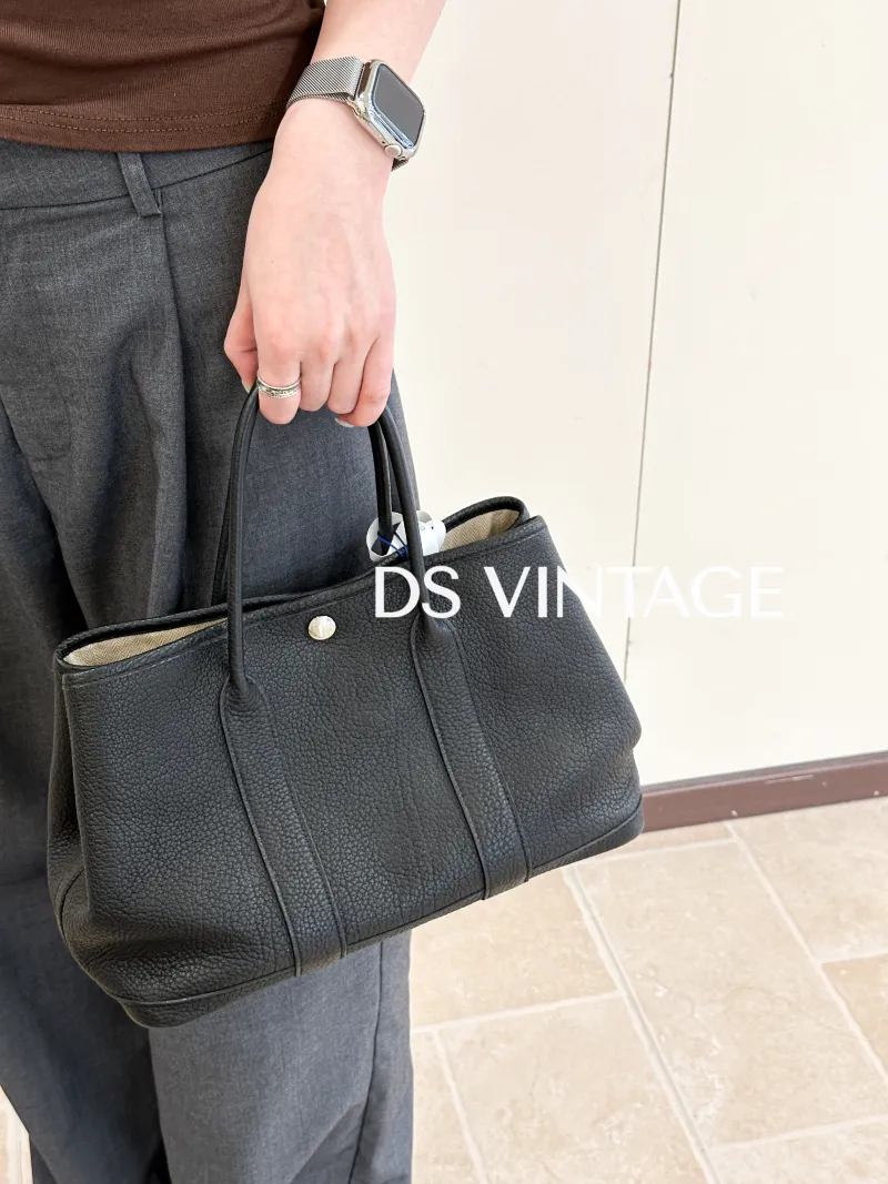 Hermès Top Handle Bag Garden Party 30 30Black Negonda Calfskin Medium30 × 13 × 21 cm — on-model view 2 of 3