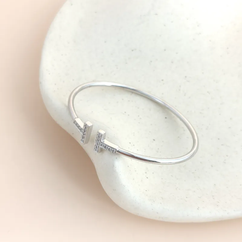 Tiffany&Co. Bangle TC ollection T White Gold White Gold18KW hite Gold Diamond Medium16.4 — cover view 5 of 7