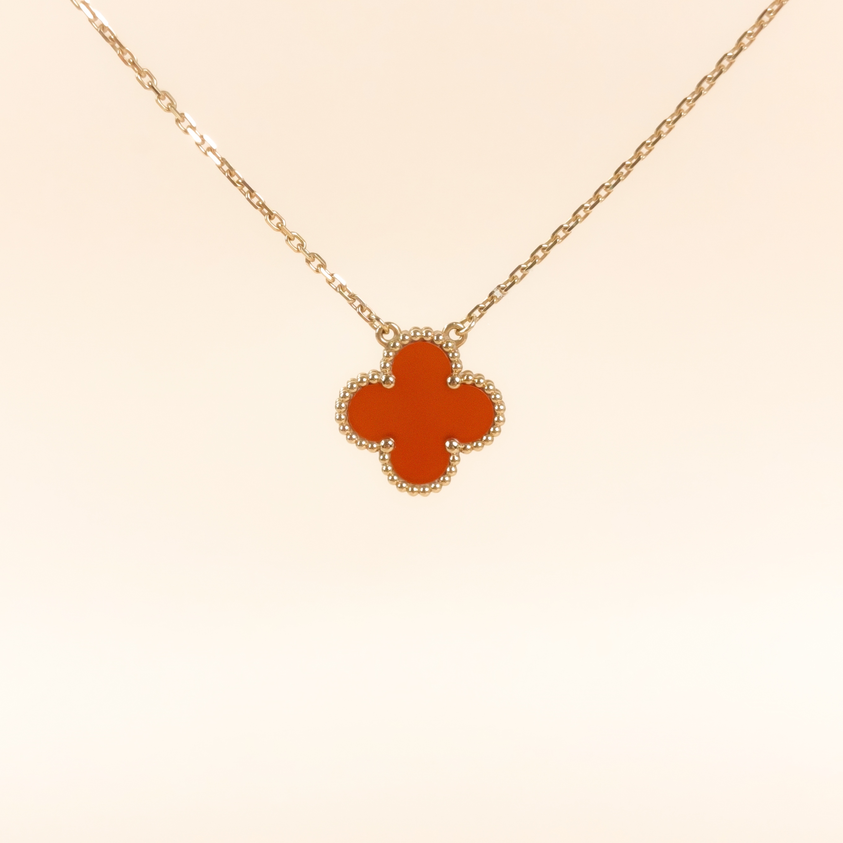 Van Cleef & Arpels Necklace Alhambra Alhambra Collection Necklace 18KY ellow Gold Vintage Small41cm