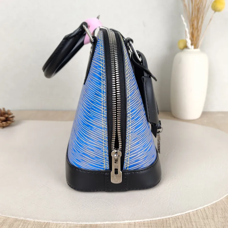 Louis Vuitton Top Handle Bag Alma BB Blue Epi Embossed Calfskin BB 23.5 × 11.5 × 17.5 cm — detail view 5 of 12