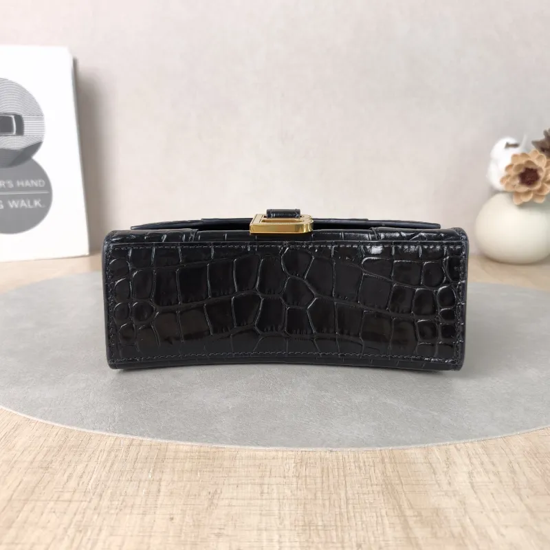 BALENCIAGA Crossbody Bag Hourglass Hourglass Bag Black CC alfskinmini19 × 8 × 13 cm — cover view 2 of 5