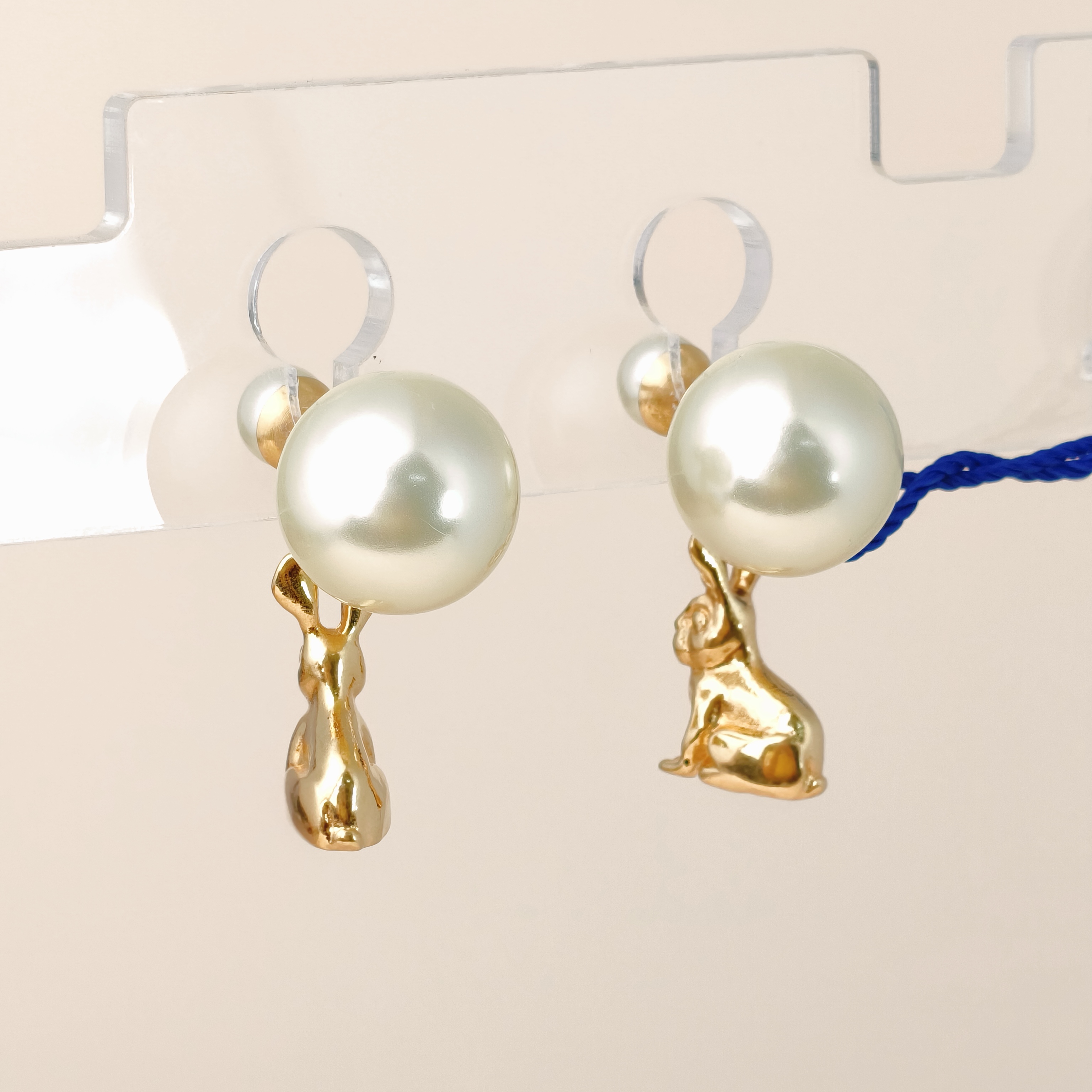 DIOR Earrings Pearl Gold Pearl One Size โ cover view 7 of 9