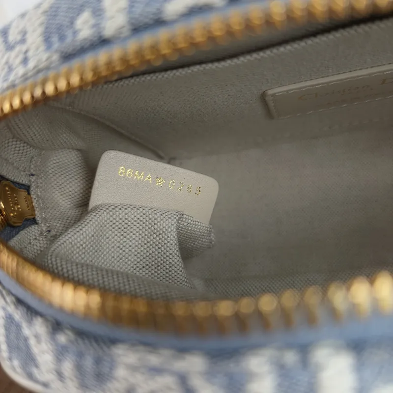 DIOR Top Handle Bag D-Vibe East-West Bowling Bag Blue Beige mini20.5 × 7 × 12 cm — detail view 2 of 11