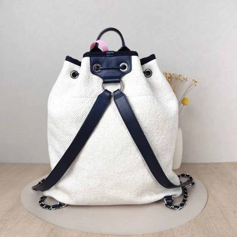 Chanel Backpack Backpack White Blue One Size 33 × 12 × 39 cm 23 — cover view 2 of 5