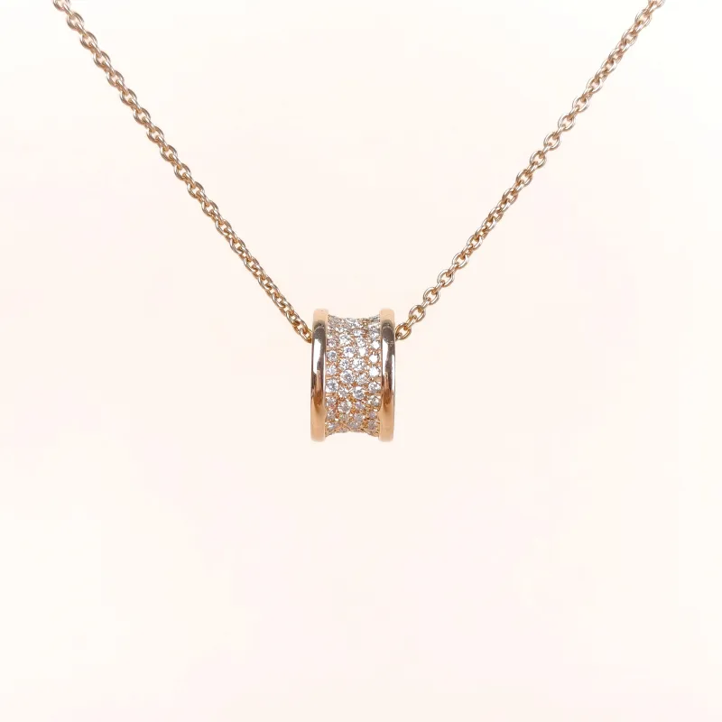 Bvlgari Necklace B.zero1 Rose Gold 18KR ose Gold Diamond One Size 48cm