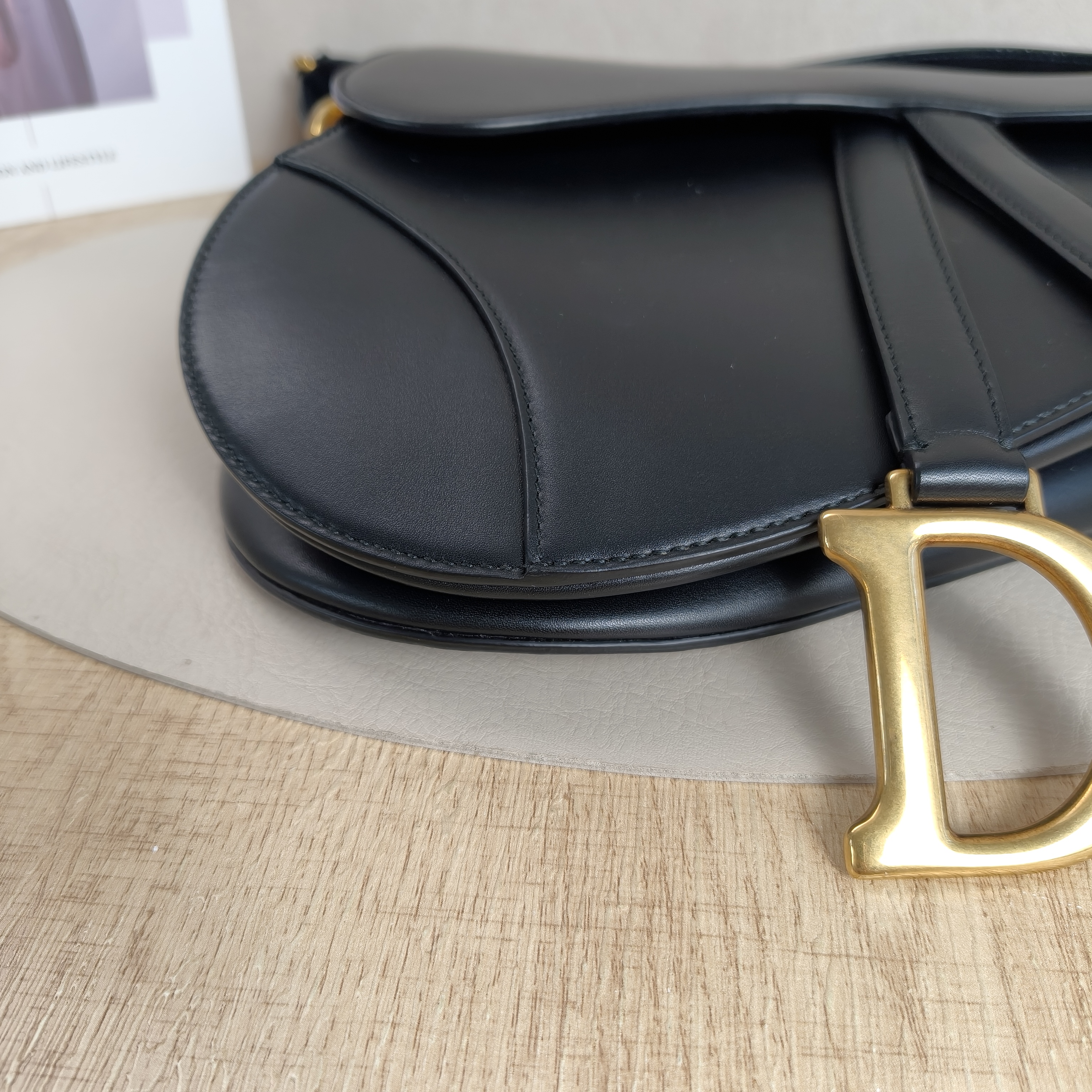 DIOR Top Handle Bag Saddle Black Calfskin Medium25.5 × 6.5 × 20 cm — cover view 11 of 12